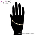 75313 Pulsera plateada oro del estilo 18k de la joyería elegante elegante de las mujeres de Xuping